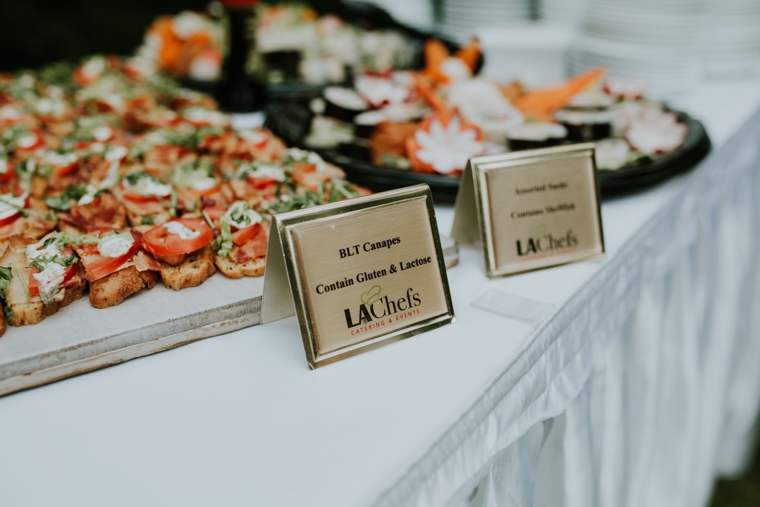 Catering menu options from LA Chefs Catering and Events